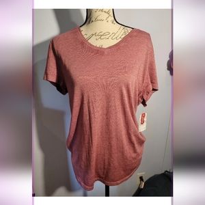 Bcg Athletic Red T Shirt V Neck NWT Size Large